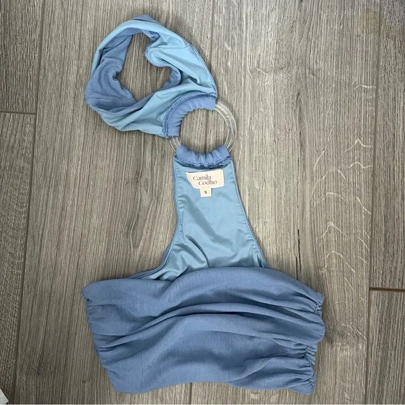 Camila Coelho Serena Top Periwinkle Blue Size Small - Picture 4 of 4